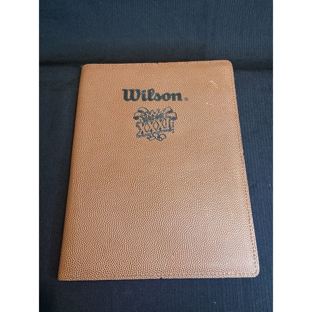 Vintage Wilson NFL Super Bowl composite leather padfolio